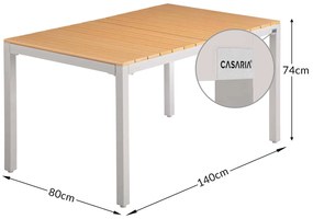 Casaria® Kerti alumínium készlet 1+6 - szürke