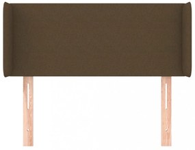 sötétbarna szövet fejtámla szárnyakkal 93x16x78/88 cm