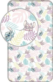 Disney Lilo és Stitch, A csillagkutya Leaves gumis lepedő 90x200 cm