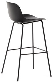 Fekete bárszék (ülésmagasság 74 cm) Altea – Kave Home