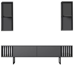TV szekrény Chrome Line - Anthracite, Black