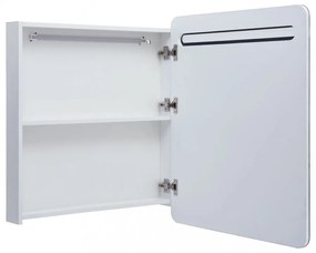 tükrös fürdőszobaszekrény LED világítással 68 x 9 x 80 cm