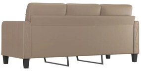 3 személyes cappuccino színű műbőr kanapé 180 cm