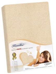 Kamilla frottír lepedő, világos bézs,, 180 x 200 cm