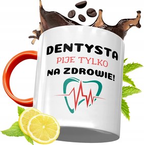Narancssárga Bögre Fogorvosnak Ajándék fényképes nyomattal