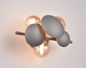 Szürke-aranyszínű fali lámpa Bubble – Trio Select