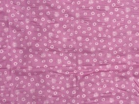 Krepp ágynemű kiságyba Renforcé LUNETTA rózsaszínű Ágyneműhuzat mérete: 45 x 65 cm | 90 x 140 cm