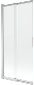 Mexen Fox kétszárnyú toló kádparaván 85 x 150 cm, átlátszó, króm - 891-085-002-01-00