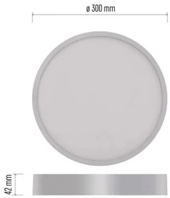 LED Mennyezeti lámpa LED/28,5W/230V 3000/3500/4000K á. 30 cm fehér