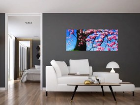 Kép festett cseresznyevirágok (120x50 cm)