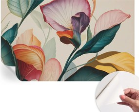 Dekoratív öntapadós fotótapéta Hálószobába Színes virágok 416x254 cm