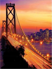 Fotótapéta híd város éjszaka fotótapéta 206 x 275