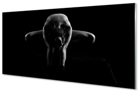 Üvegképek Nő fekete-fehér 100x50 cm