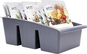 Fűszertartó szürke 25x15x9 cm funkcionális konyhai tároló