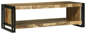 Dohányzóasztal 120x50x38 cm Tömör Rusztikus Mangófa