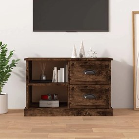 Füstös tölgy színű szerelt fa TV-szekrény 73x35,5x47,5 cm