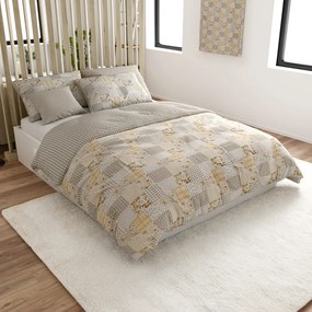 Renforcé pamut ágynemű PATCHWORK bézs Ágyneműhuzat mérete: 70 x 90 cm | 140 x 200 cm