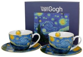 Porcelán csésze 270 ml 2 személyes díszdobozban Van Gogh Csillagos Éj