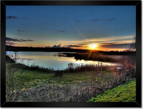 Poszterek keretben 40x30 A nap lefekszik Naplemente Természet