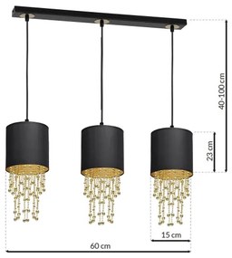 Csillár zsinóron ALMERIA 3xE27/60W/230V