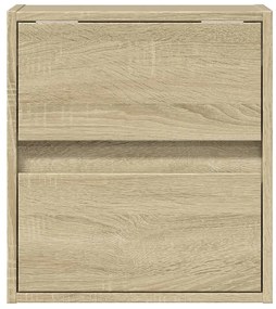 sonoma tölgy színű fali TV-szekrény LED-ekkel 41x31x45 cm