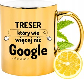 Prémium Arany Csillogó Bögre Treser Ajándék Nyomtatott Fotóval