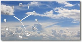 Üveg falióra Felhők az égen 60x30 cm