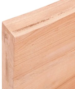 világosbarna kezelt tömör fa fürdőszobai pult 180x60x(2-6) cm