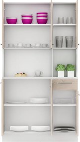 Hatajtós szekrény, fehér/sonoma tölgy, PELION NEW