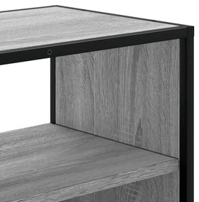 szürke sonoma színű szerelt fa és fém TV-szekrény 100x31x39,5cm