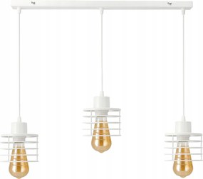 Függő lámpa Csillár Plafon Rugó Fehér 3xE27