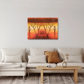 Üveg kép - afrikai szavanna (70x50 cm)