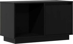 vidaXL fekete tömör fenyőfa TV-szekrény 74x35x44 cm