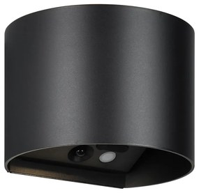 USB LED fali kültéri lámpa mozgásérzékelővel (magasság 10 cm) Genie – Trio