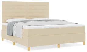 Boxspring Ágy Matraccal Krém Szuper Király Szövet