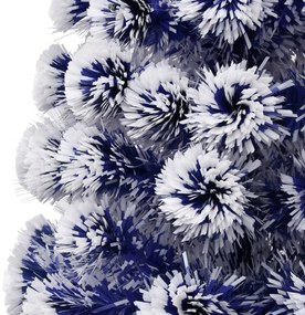 fehér és kék száloptikás megvilágított műkarácsonyfa 180 cm