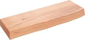 vidaXL világosbarna kezelt tömör tölgyfa fali polc 60x20x6 cm