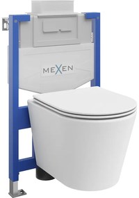 Mexen beĂ©pĂthetĆ Felix XS-U WC vĂĄz WC csĂ©szĂ©vel Rico Ă©s leeresztĆ automatikĂĄs ĂŒlĆkĂ©vel, FehĂ©r mat - 68530724001