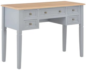 vidaXL szürke fa íróasztal 109,5 x 45 x 77,5 cm