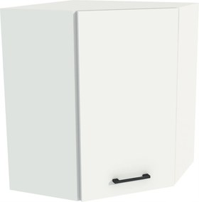 Konyhaszekrény felső sarok 60/72 Capri korpusz fehér front fehér matt