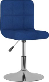 vidaXL kék szövet forgó bárszék