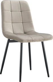 Szék, szürkésbarna Taupe Velvet szövet/fekete, RAMITA TYP 3