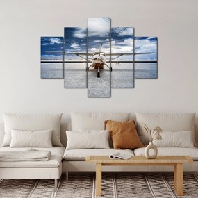 Egy motoros repülőgép képe (150x105 cm)