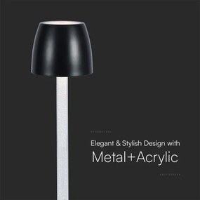 LED Dimmelhető újratölthető asztali lámpa  LED/3W/5V 3000K fekete