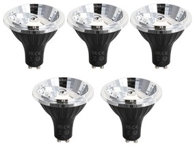 5 darabos GU10 szabályozható LED izzó szett 70mm 6.5W 600 lm 2700K