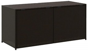 barna polyrattan kerti tárolóláda 283 L
