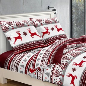 SZARVAS ÉS HÓPEHELY piros mikroszálas ágyneműhuzat