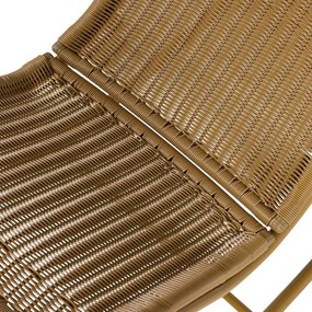 Okkersárga műrattan kerti fotel Tom – WOOOD