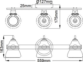 Kichler klasszikus tükör világítás talland króm elskltalland3pcbath IP44