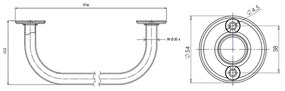 AQUALINE 8010 törölközőtartó 50 cm, fehér